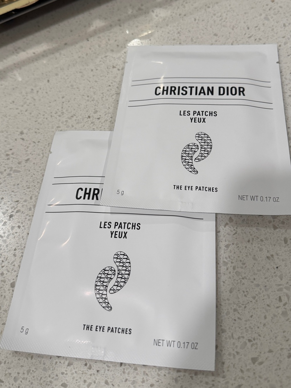 Christian Dior❕Set of Two ! Sheets Gray Eye Patches - Picture 4 of 10